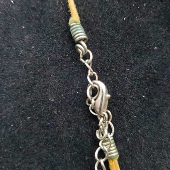 Vintage VCLM Pink Enamel and Rhinestone Necklace - Picture 5 of 6